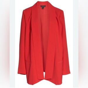Halogen red power womens blazer Size XS long lapel open lined